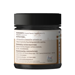 NUTEKO 500 GM, Natural Crunchy Peanut Butter 100% Roasted Peanuts 25 G Protein No Refined Sugar Natural Gluten Free Cholesterol Free No Trans Fat High Fibre No Salt